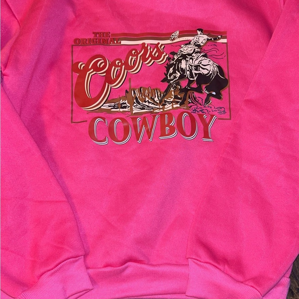 Coors Cowboy Pink Sweatshirt